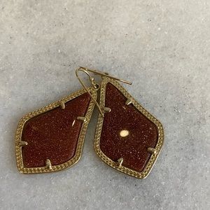 Rare Kendra Scott Skylar Goldstone Earrings